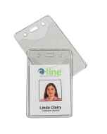 Heavy Duty Badge Holders, vinyl, vertical, 2 3/8 x 3 3/8