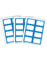 Laser Printer Name Badges, Blue Border