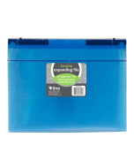 13-Pocket Expanding File with Hanging Tabs, Bright Blue