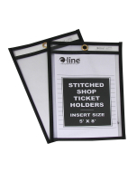 Shop ticket holders (stitched) both sides clear