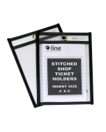 Shop ticket holders (stitched) both sides clear