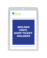 Shop ticket holders, welded vinyl, both sides clear, 5 x 8