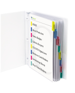 Polypropylene Sheet Protector with Index Tabs, assorted color tabs