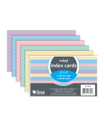 3” x 5” Index Cards, Assorted Colors, in and out of Package