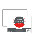 4” x 6” Index Cards, White, Unruled, In and Out of Package