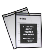 Shop ticket holders (stitched) both sides clear