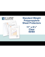 Standard Weight Polypropylene Sheet Protector, clear, 8 ½ x 11, 50/BX, 62037