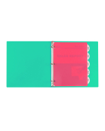 5-Tab Poly Binder Index Dividers, Sunset Red, In Use