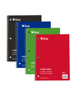 5-Subject Paper Notebook, 180 Ct., WR, Assorted Colors