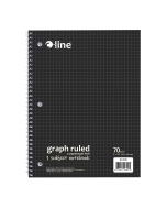 1-Subject Notebook, 4 x 4, Graph Ruled, Black