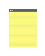 Legal Pad, Wide Ruled, Yellow, Front