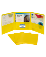 3-Pocket Poly Portfolios, Yellow