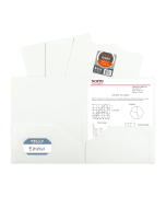 Two-Pocket Heavyweight Poly Portfolio Folder, White, Open
