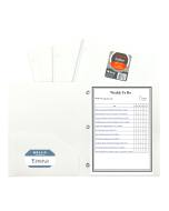 Two-Pocket Heavyweight Poly Portfolio Folders with Prongs, White, Open