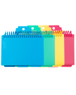 Spiral Bound Index Card Notebook with Tabs, Assorted