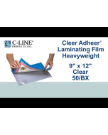 Heavyweight Cleer Adheer Laminating Sheets, Non-glare, 9 x 12, 50/BX, 65004